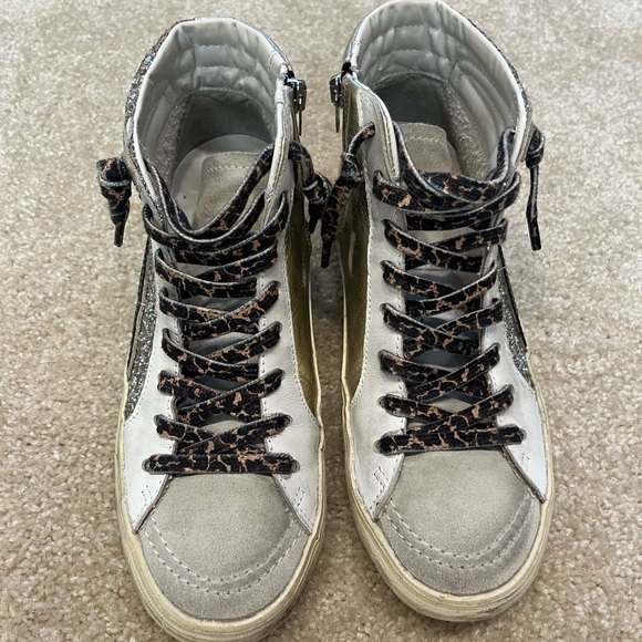 Golden Goose slide sneakers- size 39- cheetah laces with silver sparkles - Picture 6 of 6